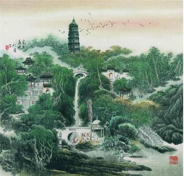 苏州园林国画全景图简笔画_http://www.zhaochafa.com_信息发布_第1张